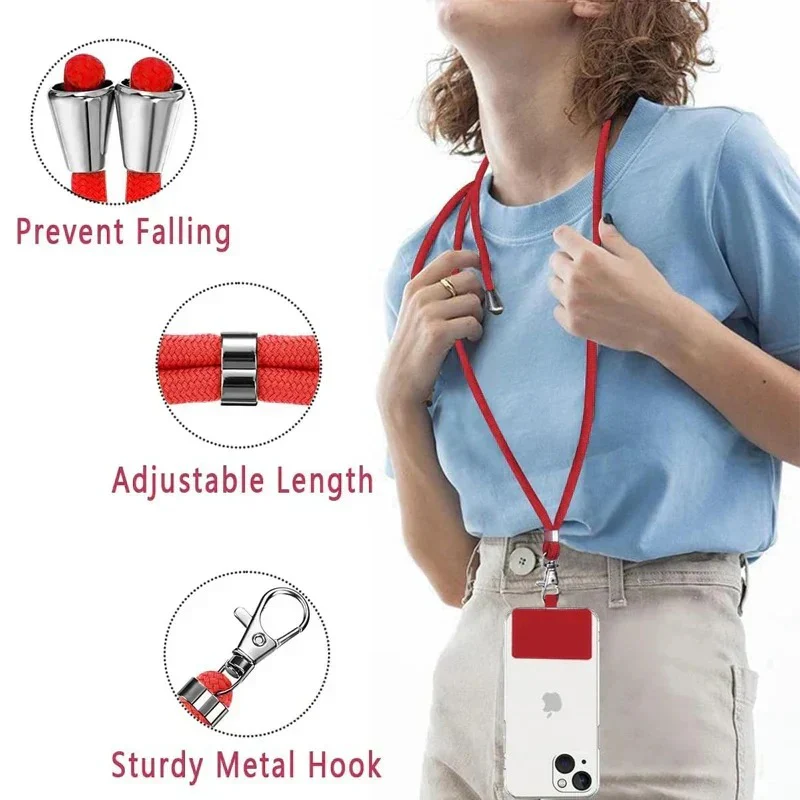 Hands-Free Crossbody Lanyard Phone Carrier with Adjustable Length Strap - Image 11