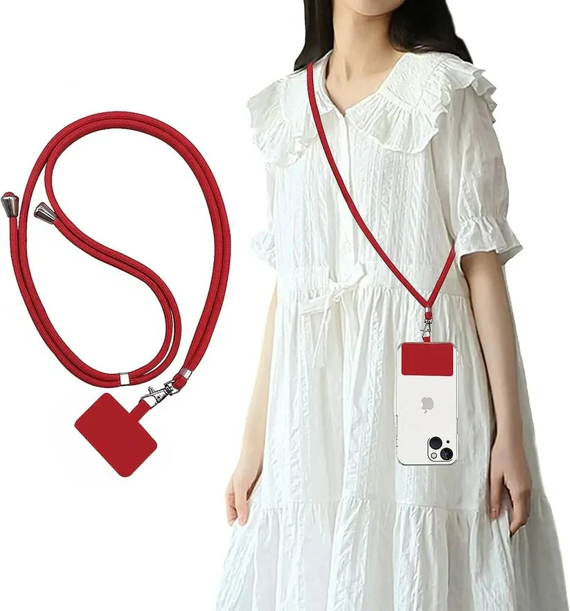 Hands-Free Crossbody Lanyard Phone Carrier with Adjustable Length Strap - Image 16