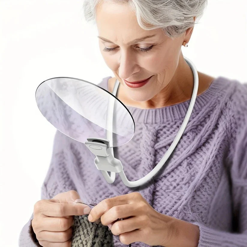 Hands Free Neck Magnifying Glass with 5X Magnification - Image 2