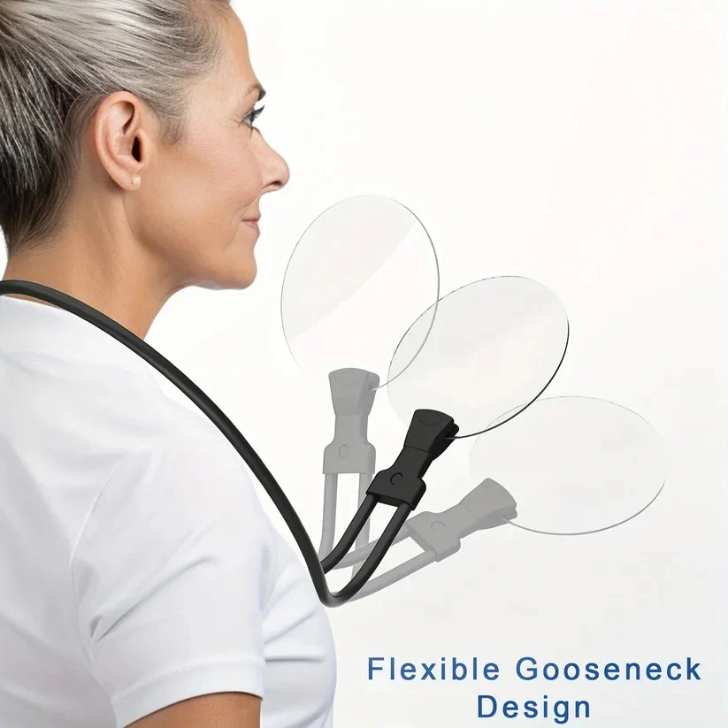 Hands Free Neck Magnifying Glass with 5X Magnification - Image 3