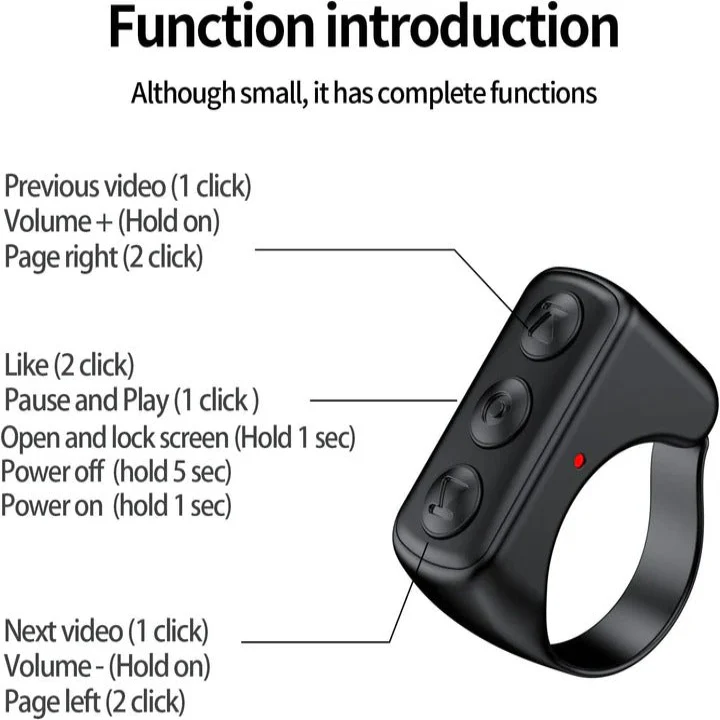 Bluetooth Scrolling Ring Remote Control for Smartphones - Image 3