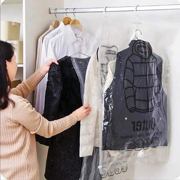 Hanging Vacuum Storage Bags for Closet Organization, Set of 4 - Image 3