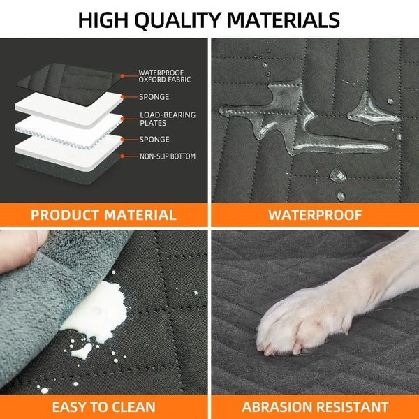 Durable Dog Car Seat Cover with Hard Base for Stability - Image 2