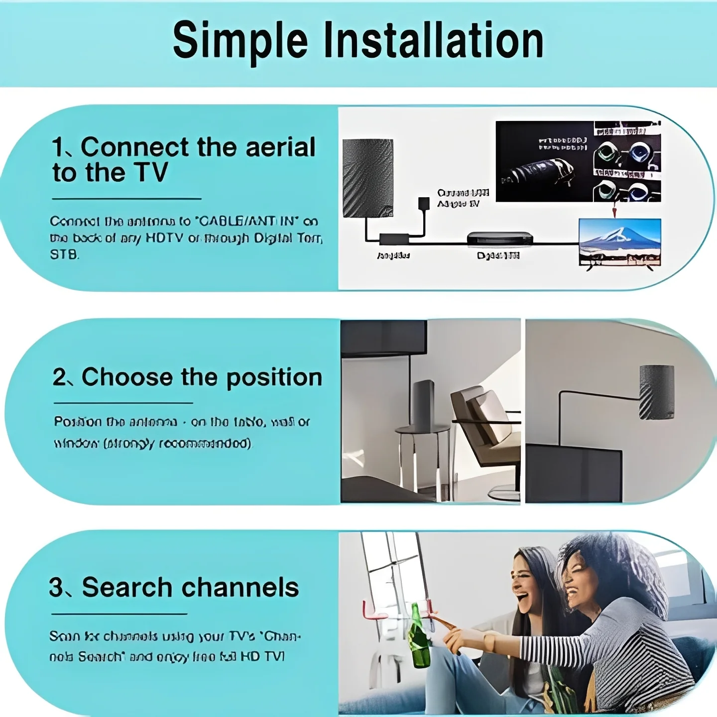 Digital TV Antenna for Over the Air Broadcast Reception - Image 8