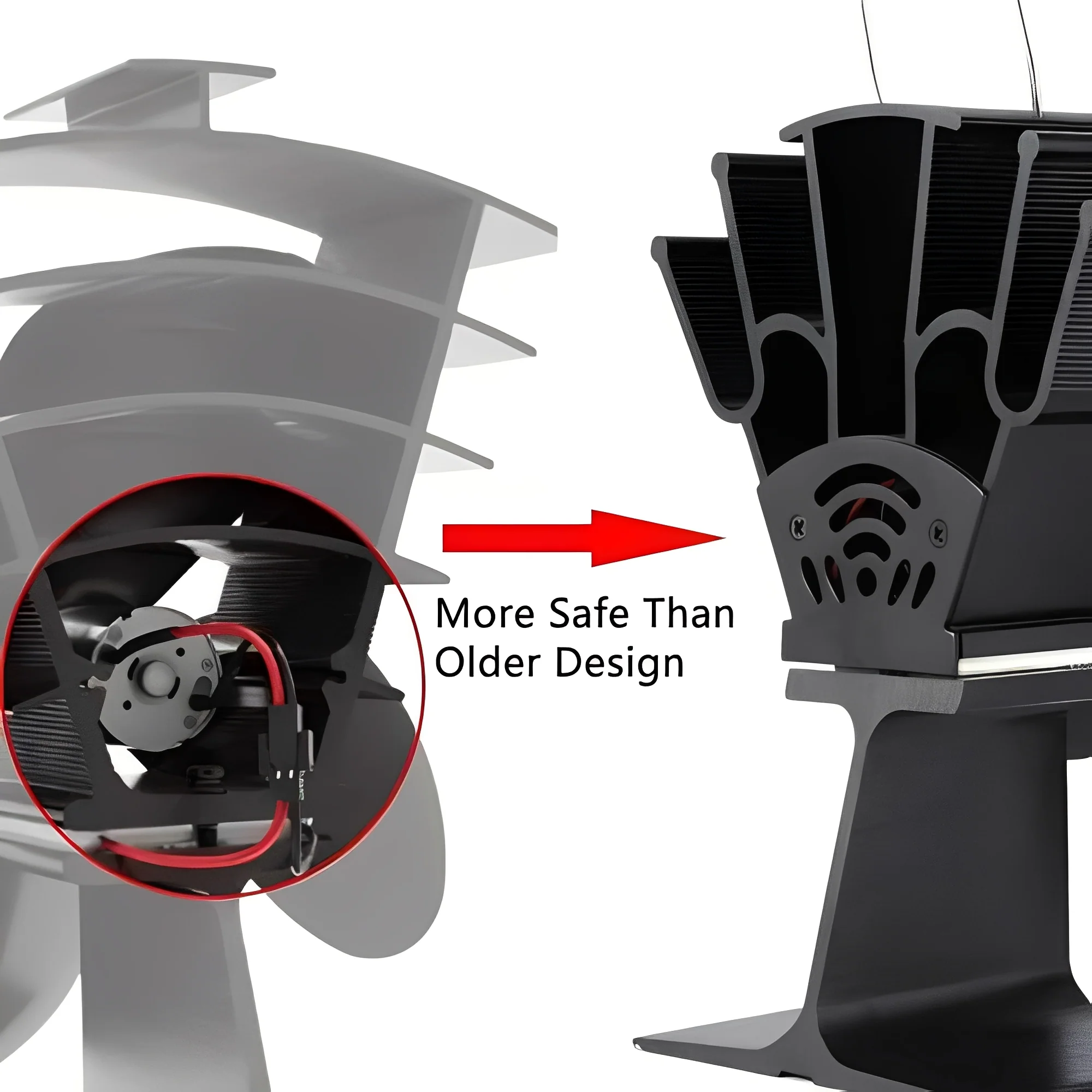 Heat Activated Stove Fan for Fireplace Heat Distribution - Image 4