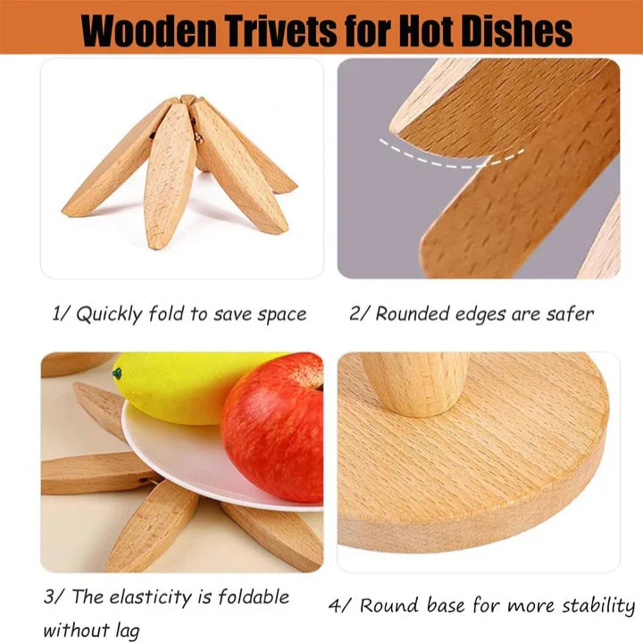 Wood Pot Holder with Heat-Resistant Surface - Image 3