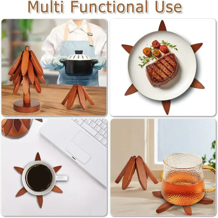 Wood Pot Holder with Heat-Resistant Surface - Image 8