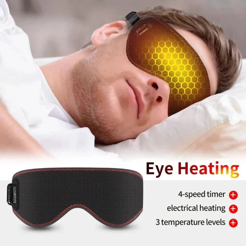 Heated Compress Eye Mask with 3 Temperature Levels for Dry Eyes and Sleep Relief - Image 2