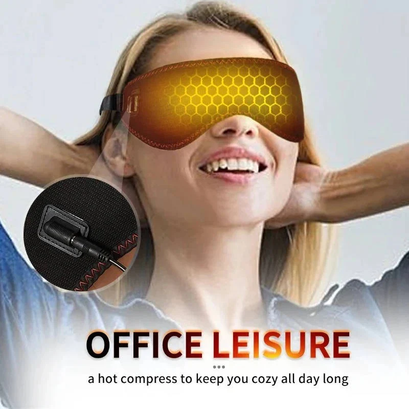 Heated Compress Eye Mask with 3 Temperature Levels for Dry Eyes and Sleep Relief - Image 3