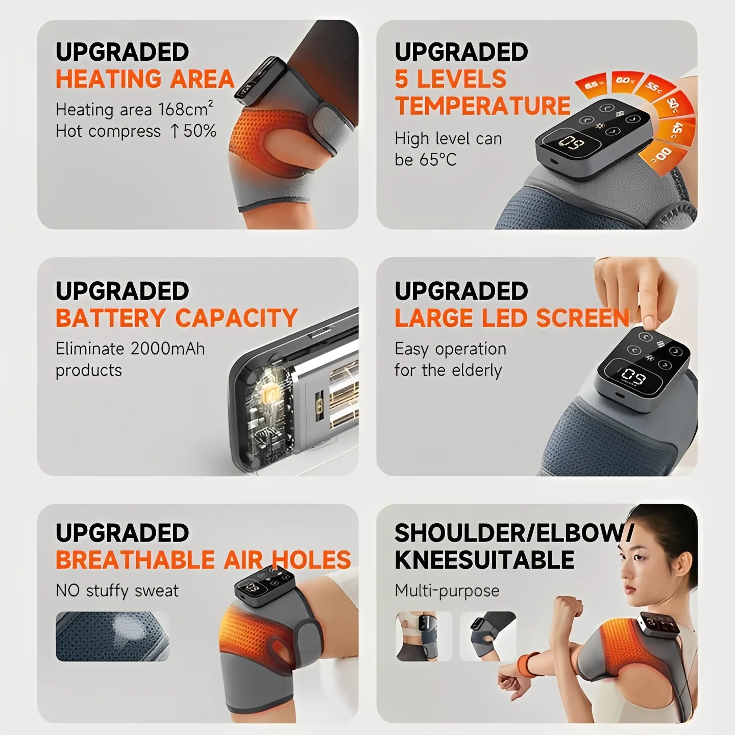 Heated Knee Massage Brace with Cordless Infrared Technology - Image 12