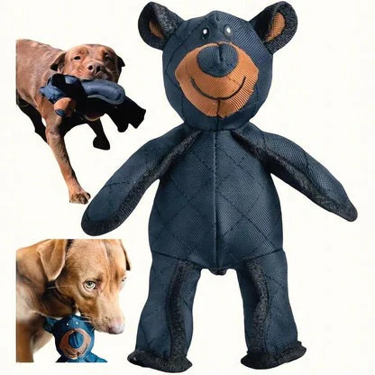 Plush Bear Dog Toy with Squeaker for Indoor Play - Image 2