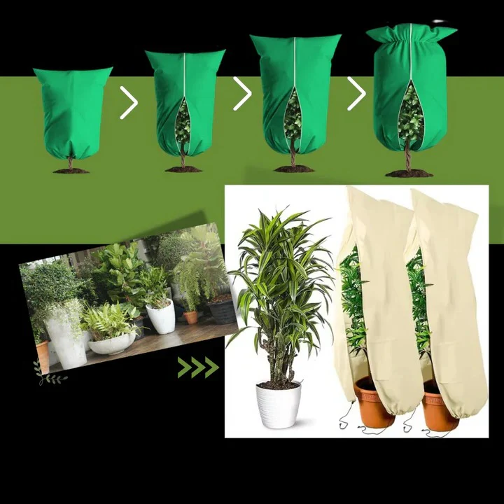 Winter Plant Cover with Zipper and Drawstring for Cold Weather Use - Image 8