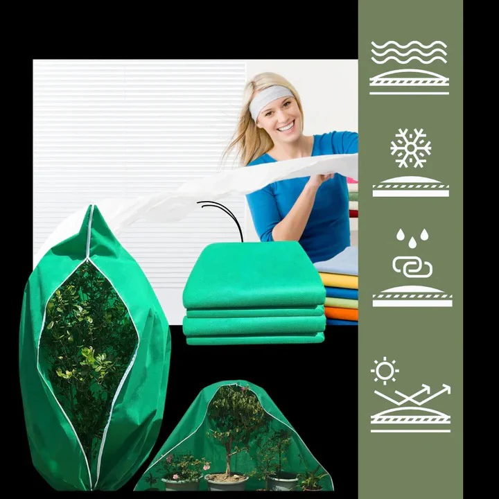 Winter Plant Cover with Zipper and Drawstring for Cold Weather Use - Image 9