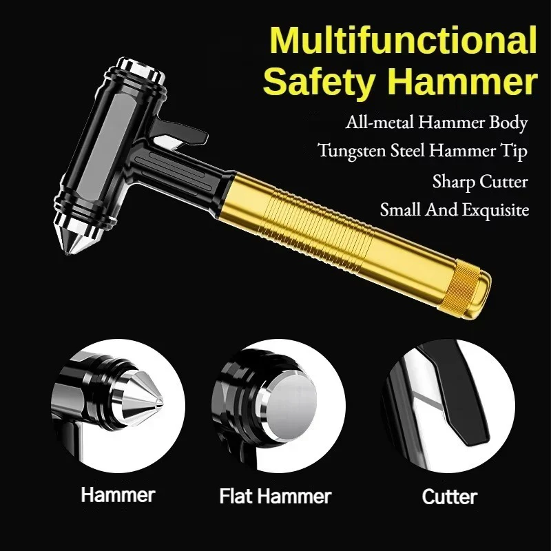 Metal Car Emergency Tool with Window Breaker and Seatbelt Cutter - Image 4
