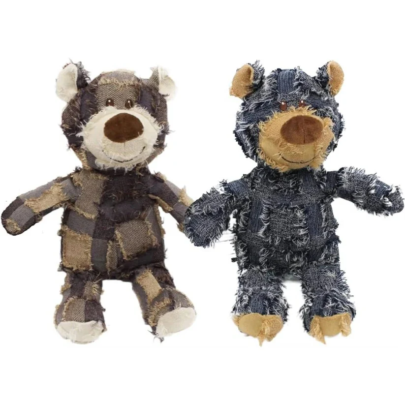 Reinforced Plush Dog Toy with Squeaker for Tugging and Chewing Play - Image 4