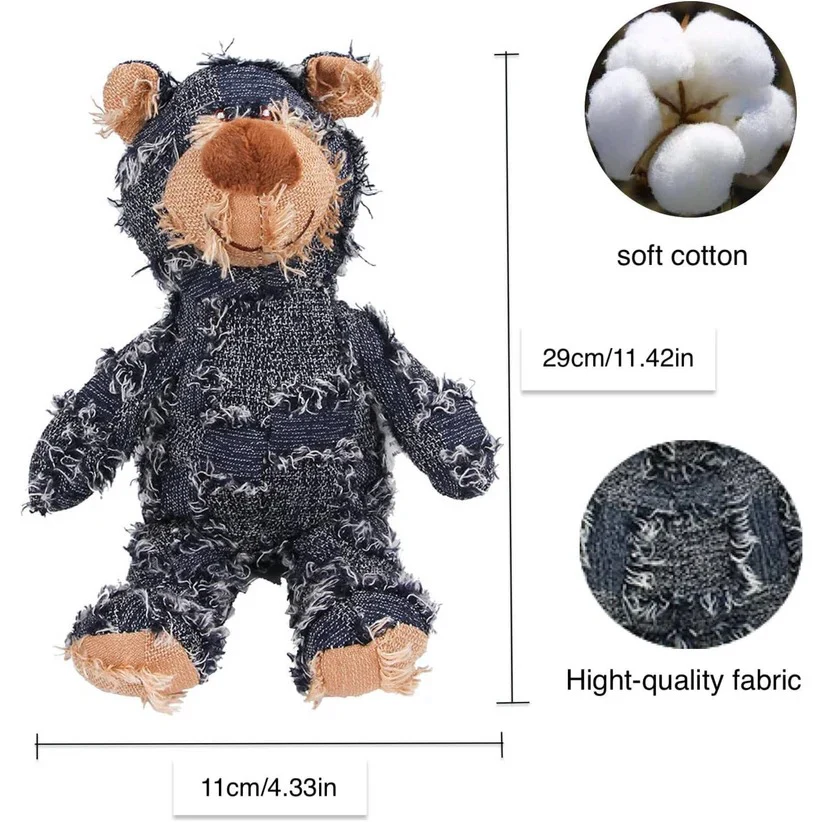 Reinforced Plush Dog Toy with Squeaker for Tugging and Chewing Play - Image 5