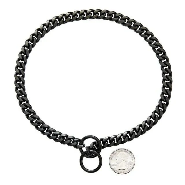 Stainless Steel Dog Training Collar with Adjustable Chain Fit - Image 3