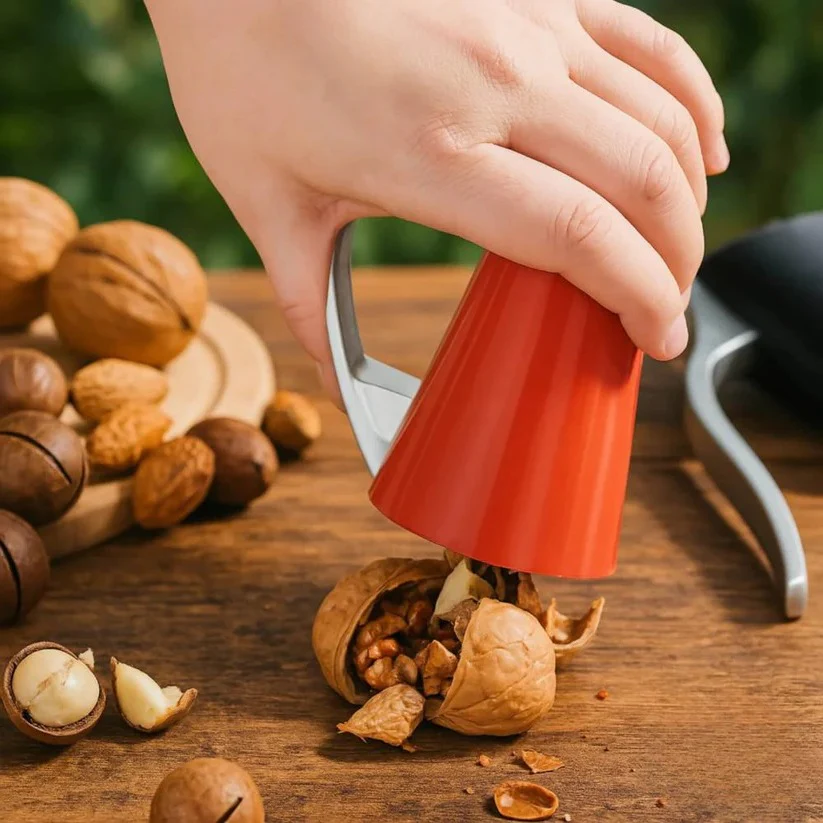 Stainless Steel Nut Cracker Tool with Ergonomic Grip Handle - Image 5