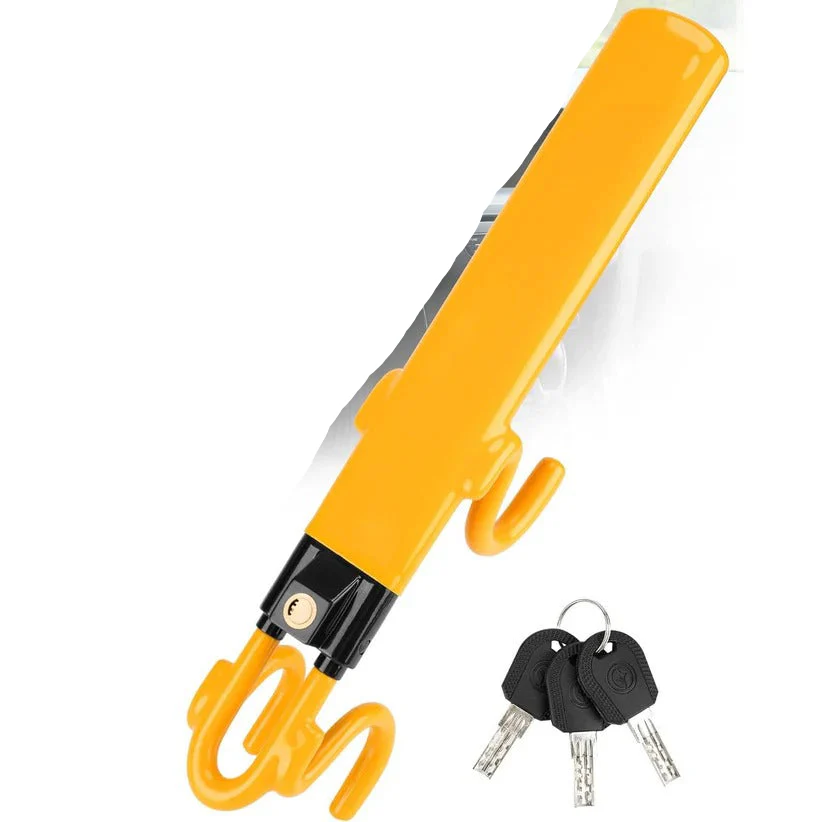 Adjustable Steering Wheel Lock with 3 Keys for Car Security Support - Image 3