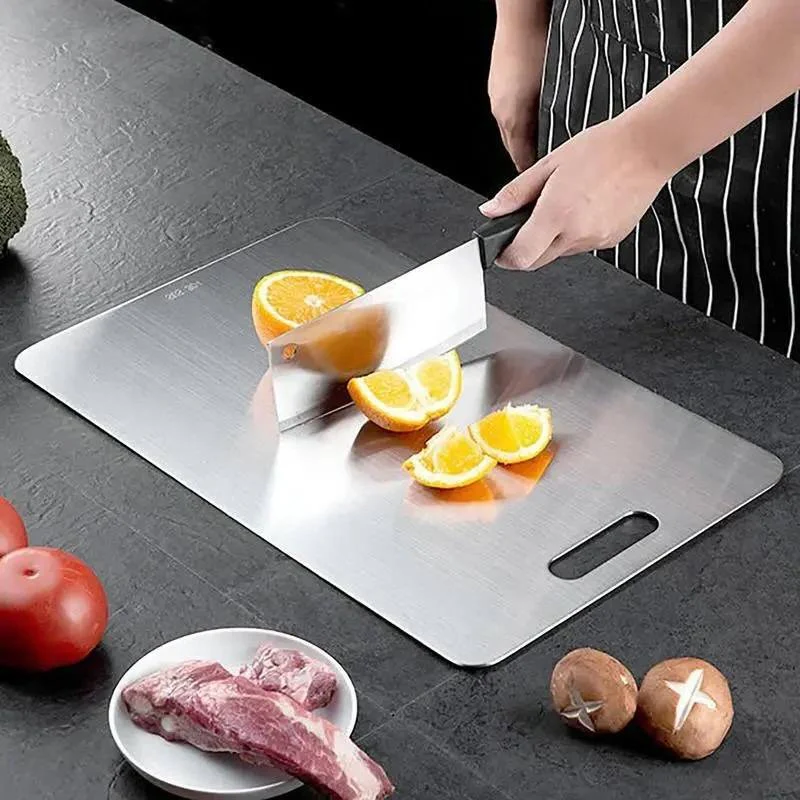 Titanium Coated Cutting Board with Non Slip Base and Juice Groove - Image 3