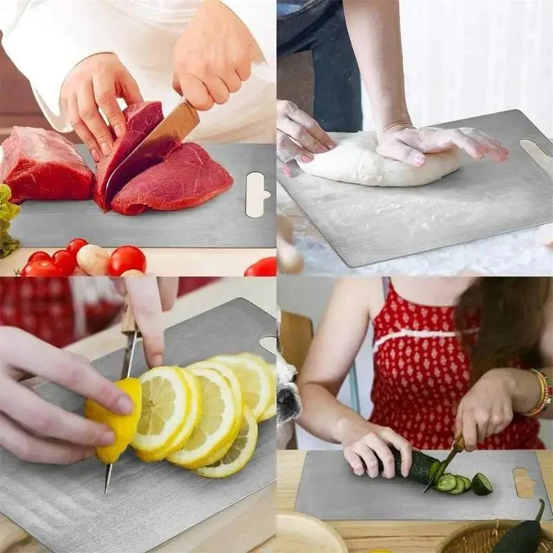 Titanium Coated Cutting Board with Non Slip Base and Juice Groove - Image 5