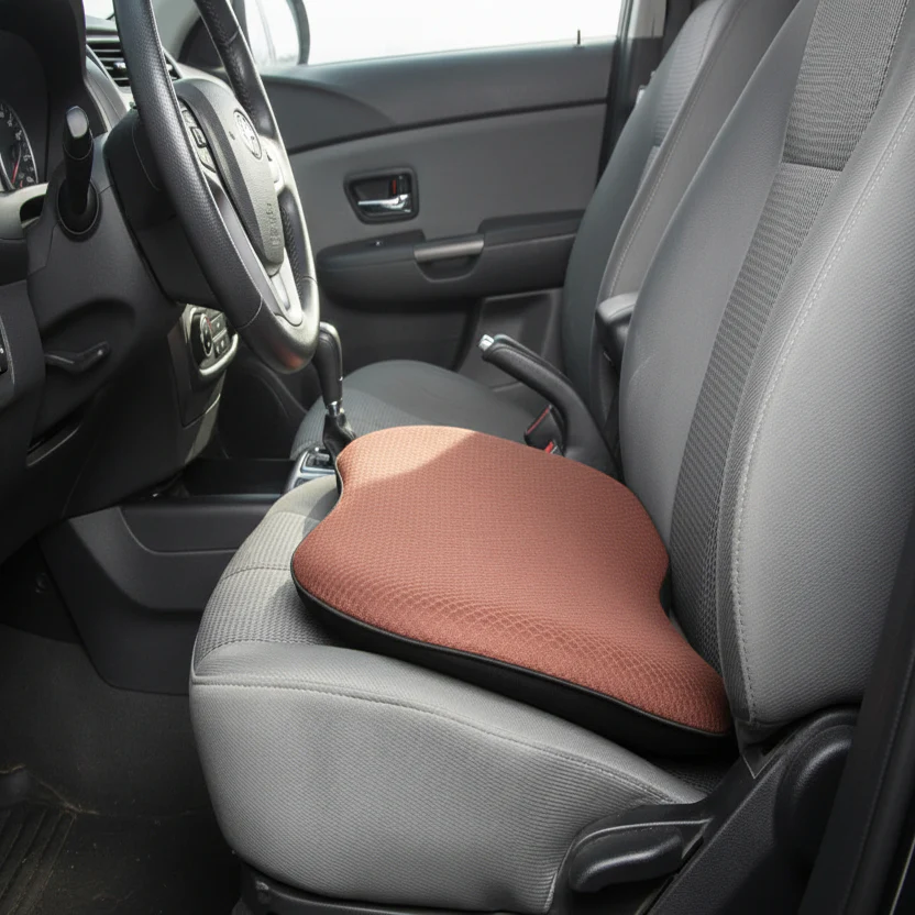 Memory Foam Car Seat Cushion for Added Height and Seating Comfort - Image 3