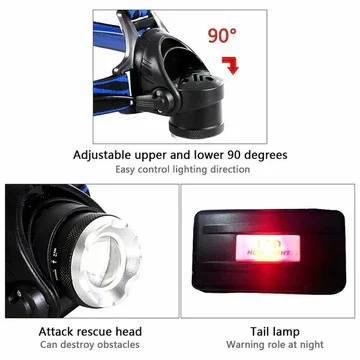 LED Headlamp with Zoomable Function and Rechargeable Battery - Image 7