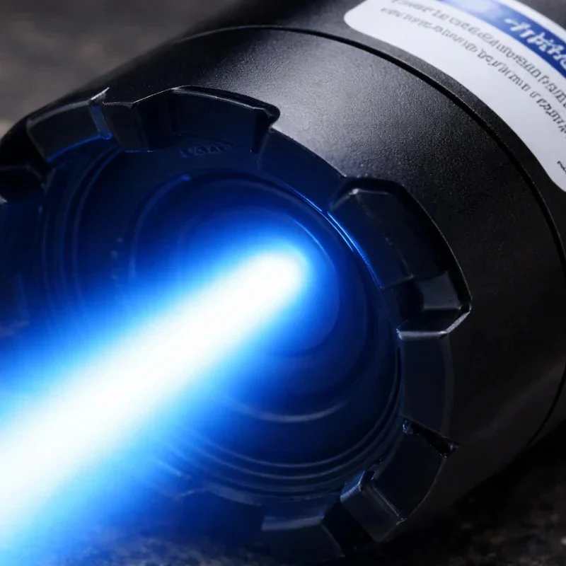 Rechargeable Blue Beam Flashlight with Adjustable Focus - Image 6