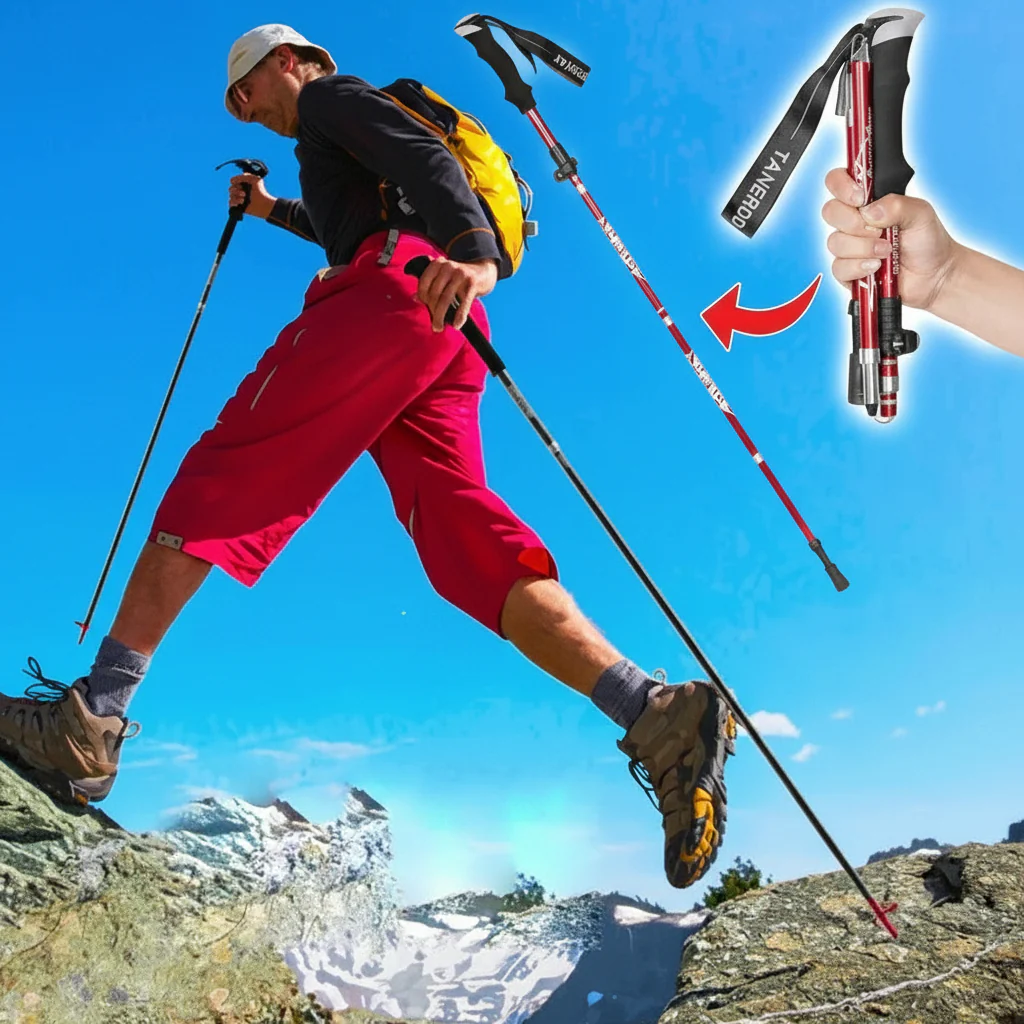 Foldable Hiking Pole and Adjustable Trekking Gear - Image 5