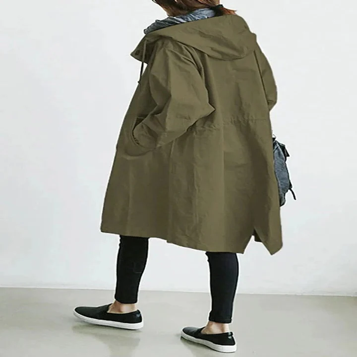 Water-Resistant Hooded Overcoat for Outdoor Use - Image 3