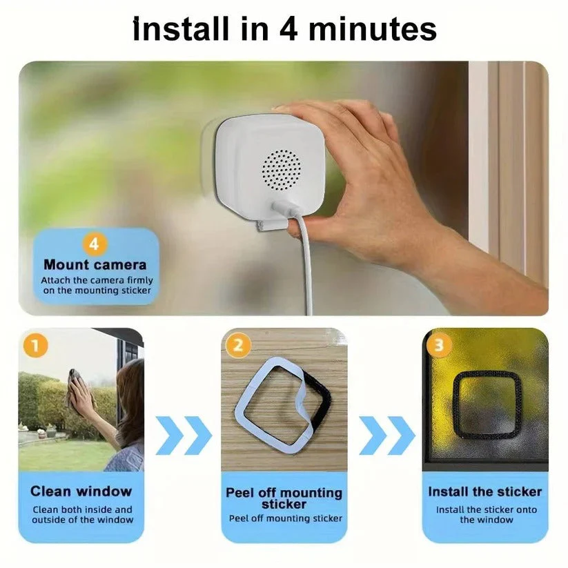 1080P Indoor WiFi Camera with Adhesive Window Mount and Two Way Audio - Image 5