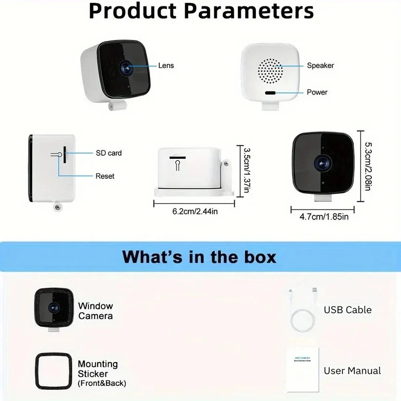 1080P Indoor WiFi Camera with Adhesive Window Mount and Two Way Audio - Image 7