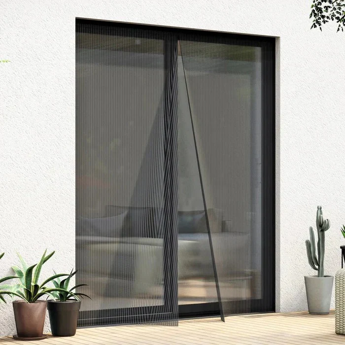 Magnetic Door Net with Mesh and Adhesive Mounting