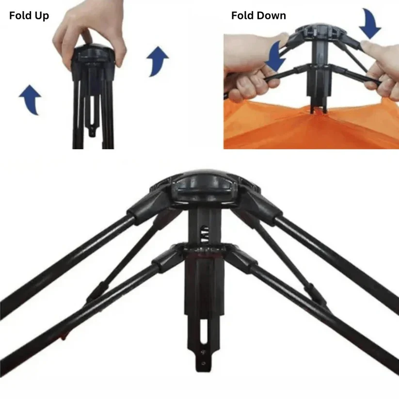 Instant Pop Up Tent with Built In Frame Structure - Image 4
