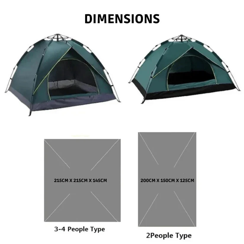 Instant Pop Up Tent with Built In Frame Structure - Image 7