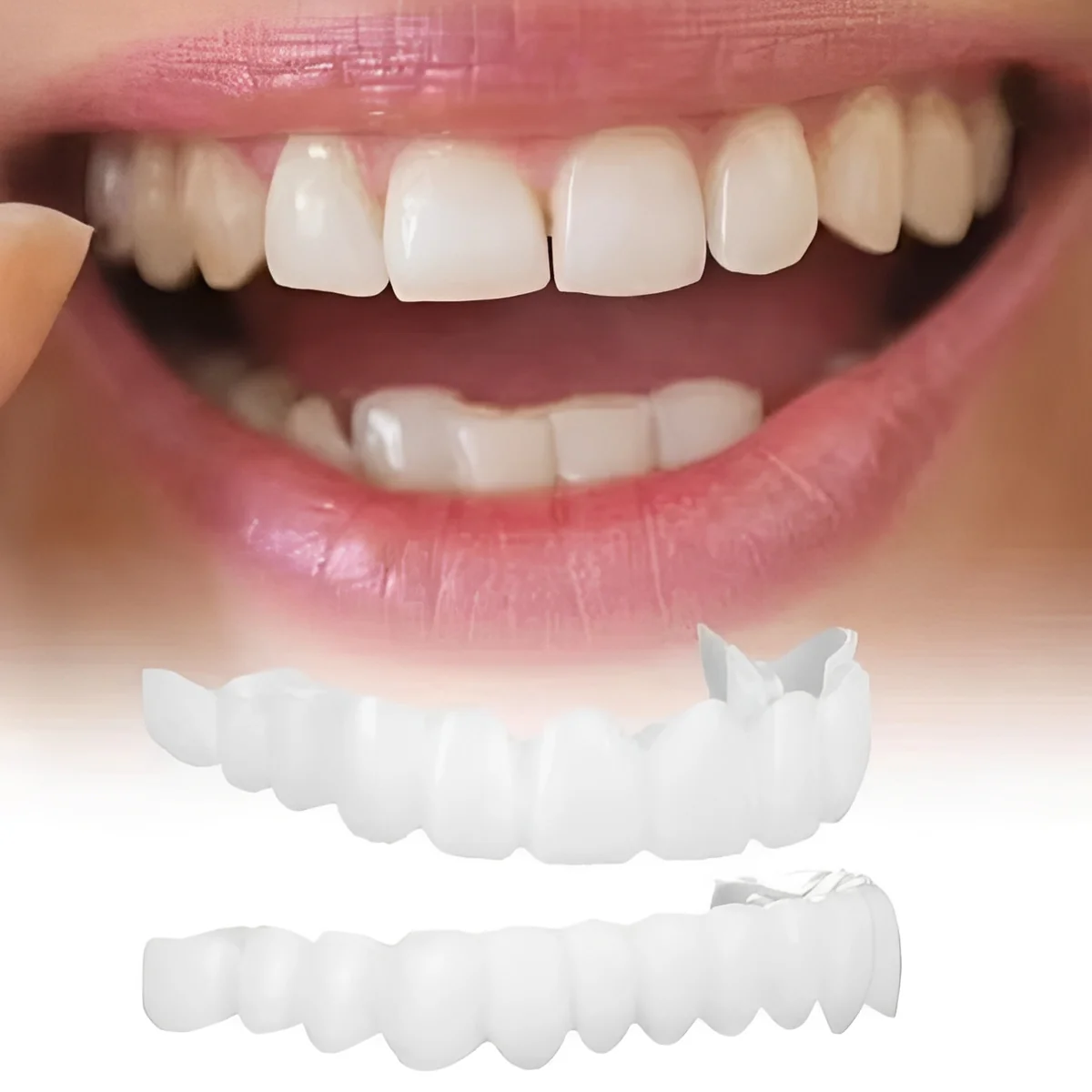 Snap On Cosmetic Tooth Covers for Adults, 2 Piece Set - Image 2