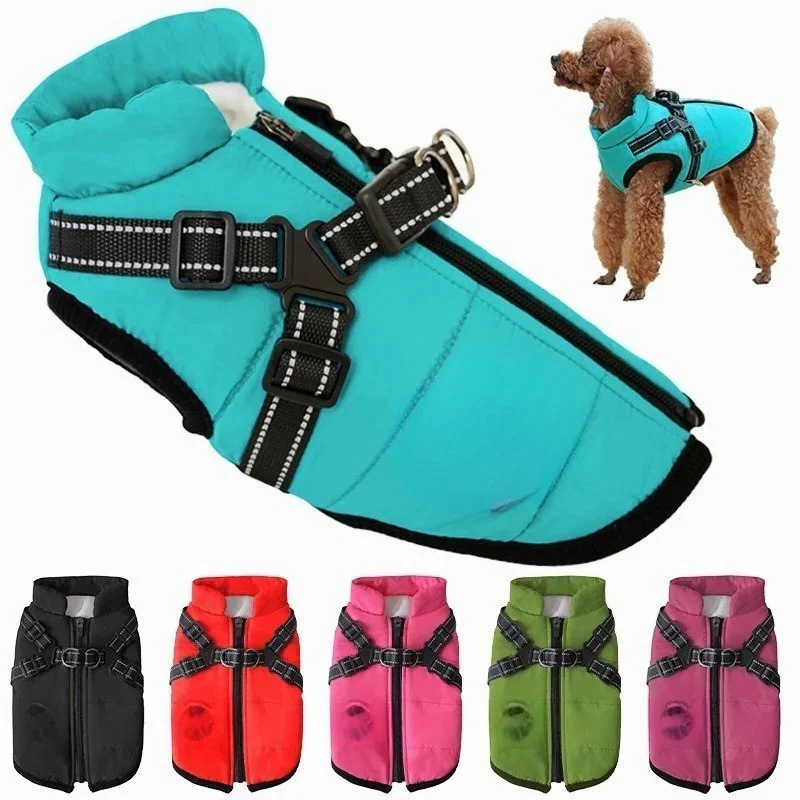 Insulated Dog Coat with Built In Harness for Cold Weather - Image 9