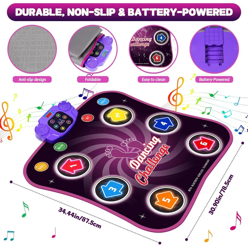 Interactive Dance Mat with 5 Levels of Fun and Challenges for Kids - Image 4