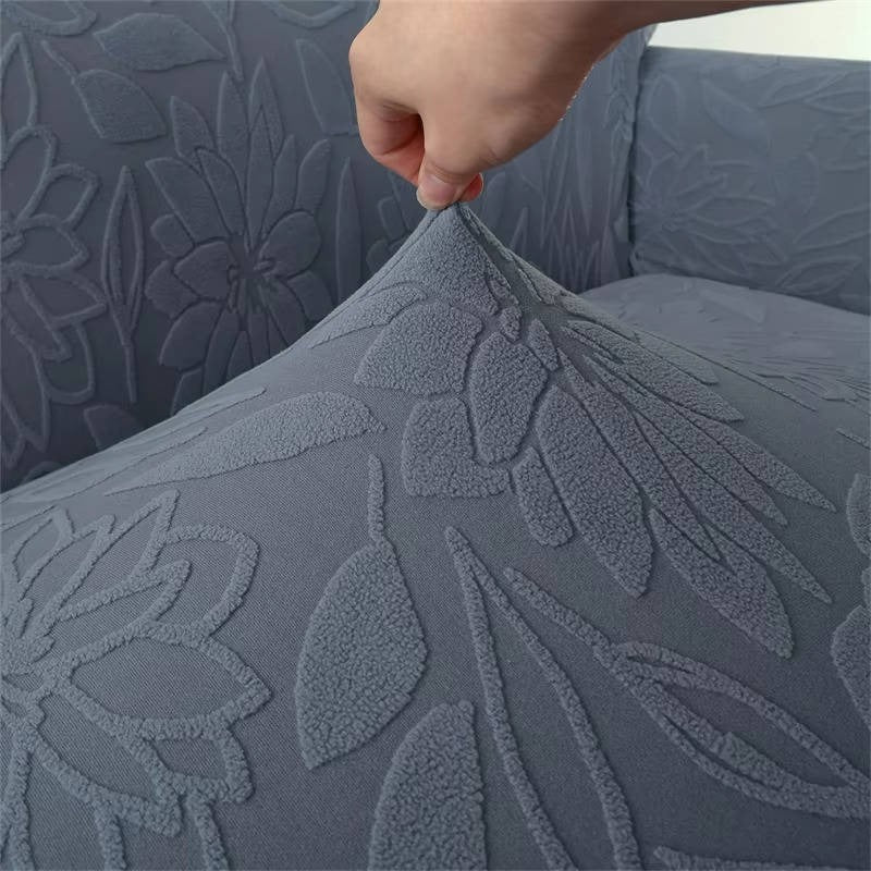 Jacquard Sofa Slipcover with Sunflower Pattern and Skirt - Image 9
