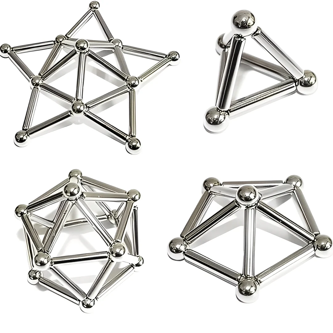 Construction Toys for Kids with Magnetic Sticks and Balls - Image 2
