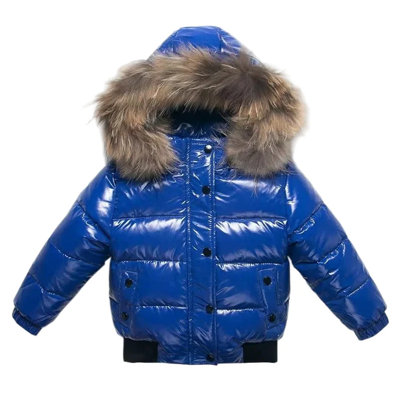 Kids Waterproof Down Parka – Winter Coat with Fur Hood - Image 2