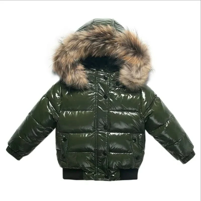 Kids Waterproof Down Parka – Winter Coat with Fur Hood - Image 3