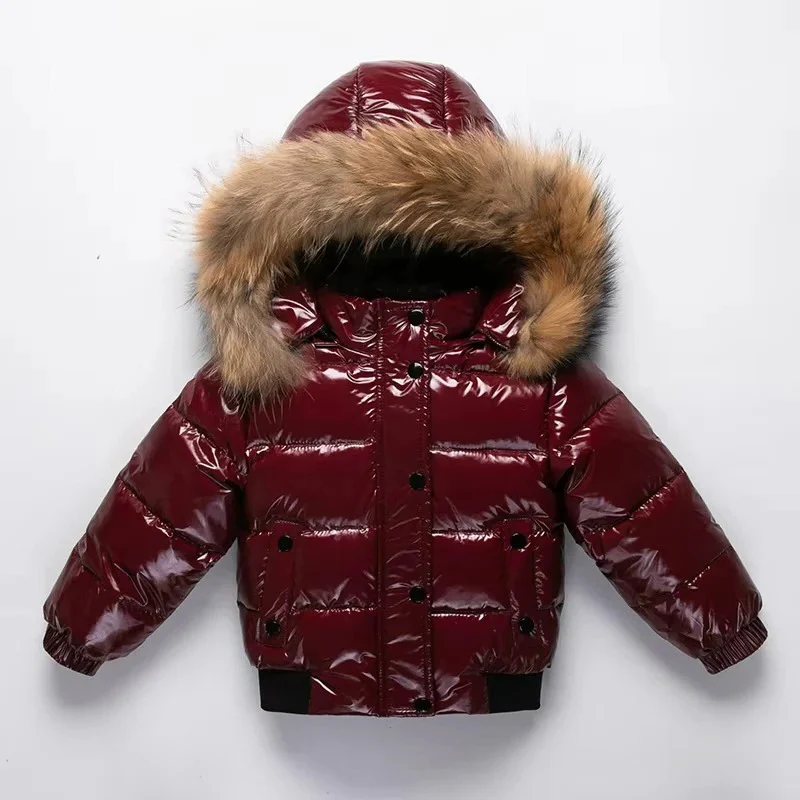Kids Waterproof Down Parka – Winter Coat with Fur Hood - Image 4