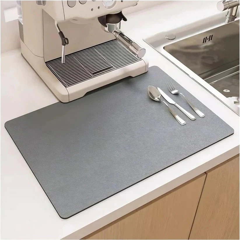 Kitchen Dish Drying Mat with Quick Absorbent Microfiber - Image 7
