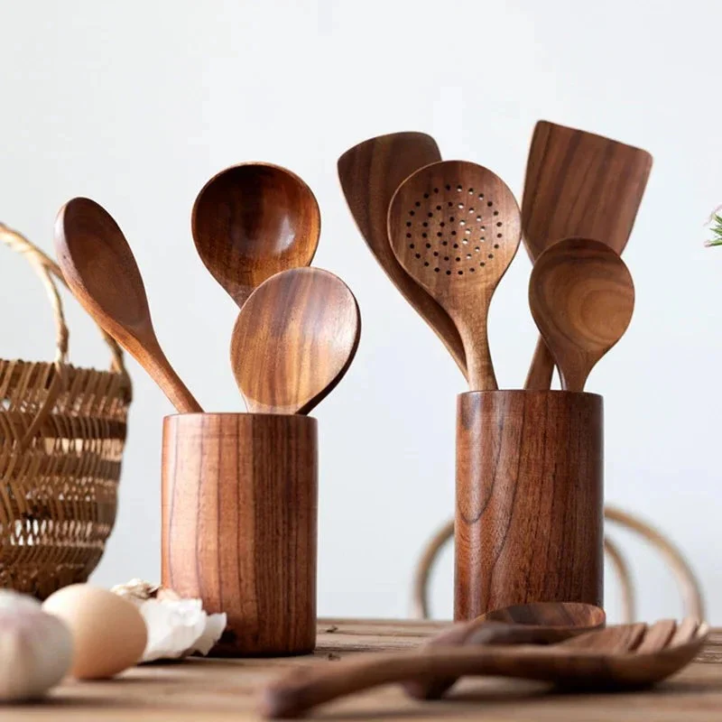 Kitchen Set Made of Natural Teak Wood - Image 4