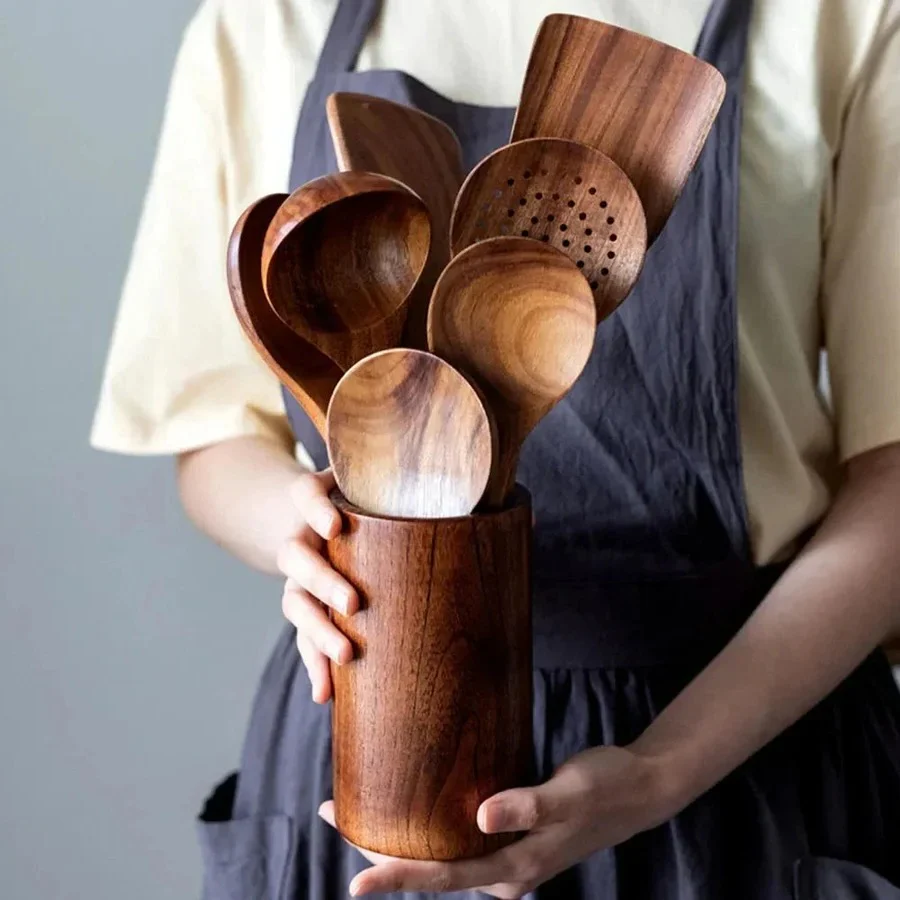 Kitchen Set Made of Natural Teak Wood - Image 6