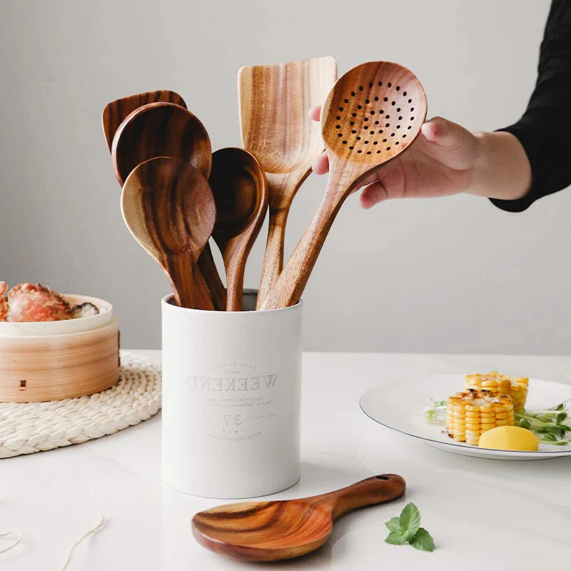 Kitchen Set Made of Natural Teak Wood - Image 7