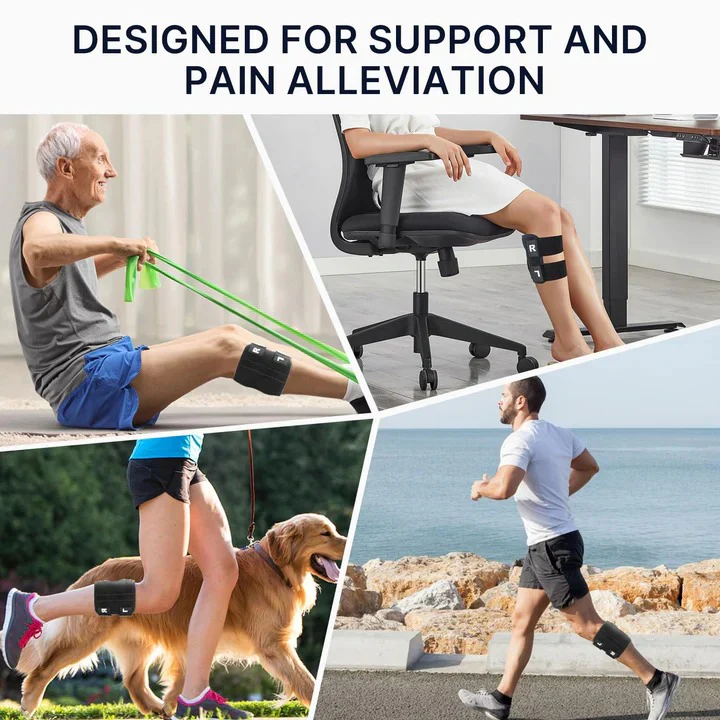 Knee Support Brace with Adjustable Buckle Straps and Dual Pads - Image 8