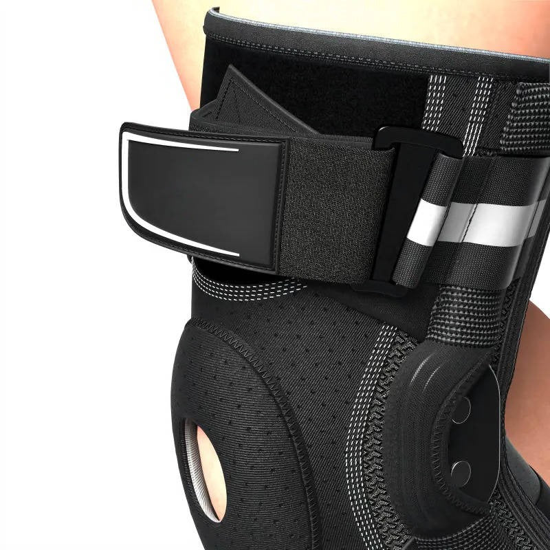 Knee Compression Sleeve with Lateral Stabilizers for Running and Basketball Support - Image 3