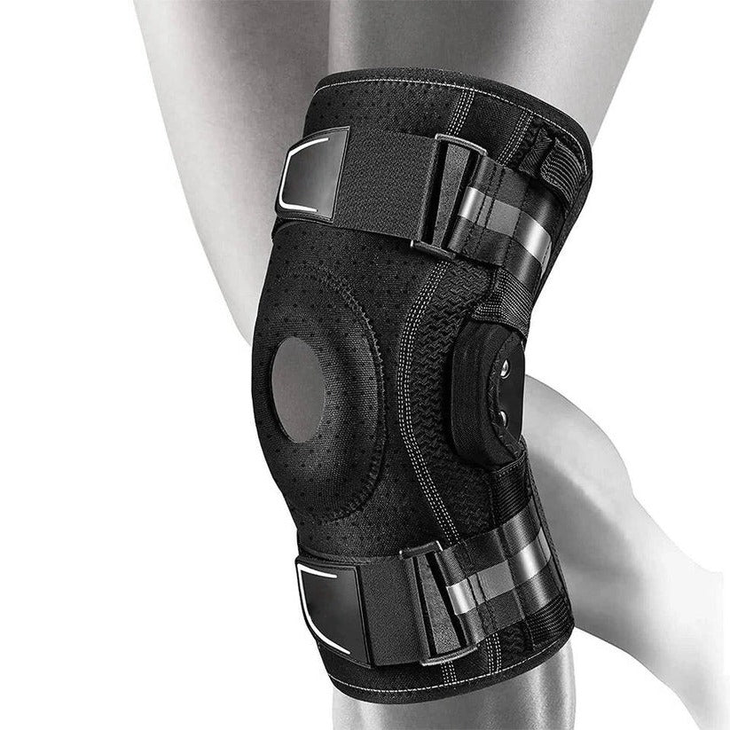Knee Compression Sleeve with Lateral Stabilizers for Running and Basketball Support - Image 4